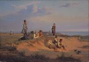 martinus rorbye Men of Skagen a summer evening in fair wheather Sweden oil painting artist